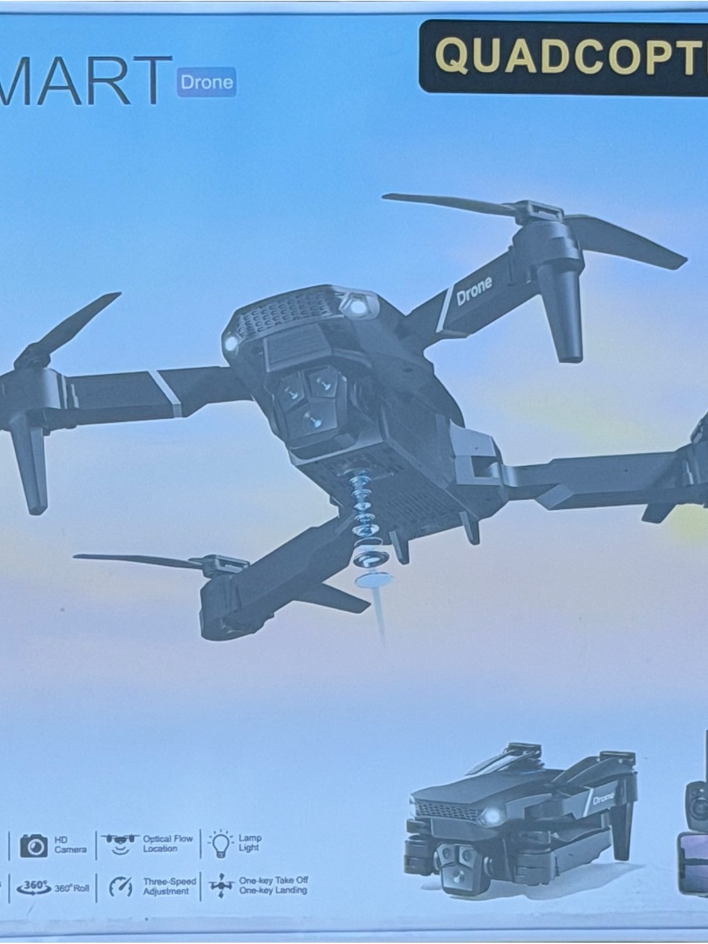 Quadcopter Smart Drone in Black